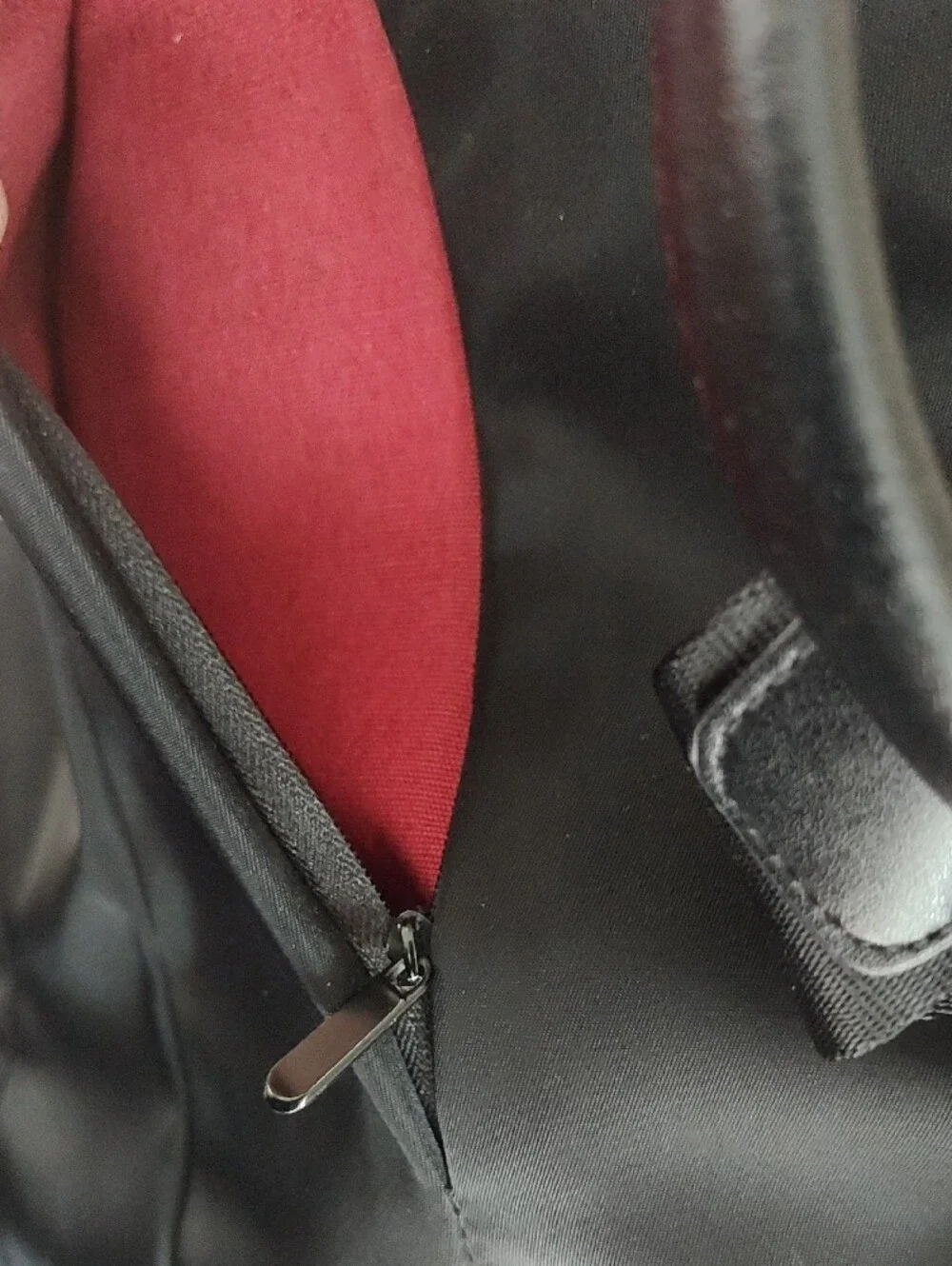 Pt Men's Black Nylon Laptop Briefcase with Shoulder Strap And Luggage Connector